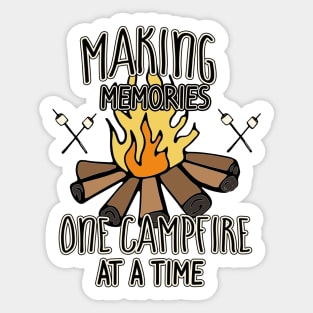 Camping and Campfire Memories Sticker